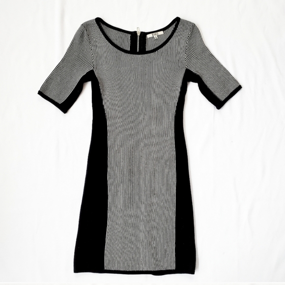 BB DAKOTA Striped Back Zip Sweater Dress - Picture 2 of 5